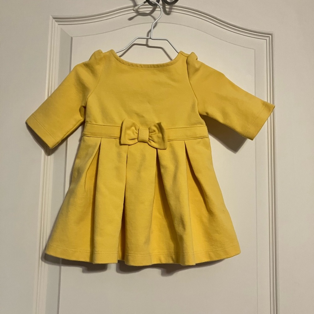 Janie and Jack Yellow Kids Dress with Bow